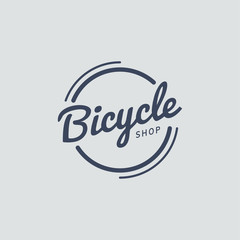 Sticker - Bicycle shop logo design vector