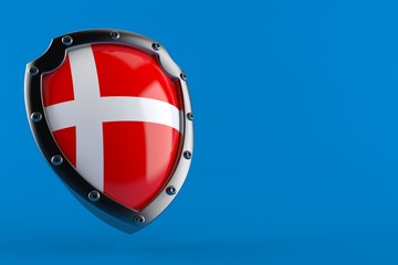 Poster - Protective shield with danish flag