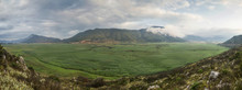 Greece, Peloponnese, Corinthia, Stymfalia, Panoramic View Of Ancient Plateau, Lake Stymphalia