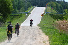 Bikers Ride On The Green Velo Bicycle Route, The Longest Consistently Marked Cycle Trail In Eastern Poland.