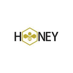 Wall Mural - Golden honey logo