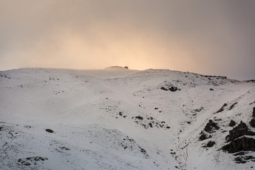 Wall Mural - coucher de soleil d'hiver dans le mercantour