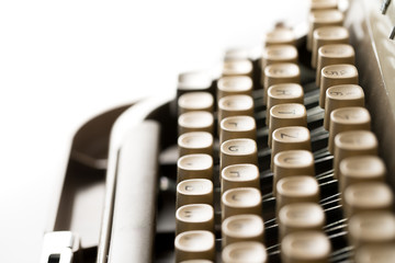 Poster - Close up of retro style typewriter in studio