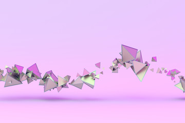 Poster - abstract 3d rendering of geometric shapes. modern background design for poster, cover, branding, ban