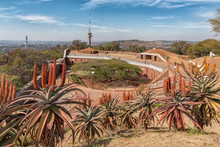 Historic Fort Schanskop In Pretoria With Aloes In Front