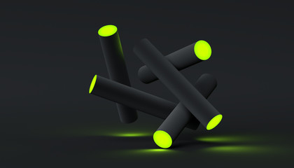 Aufkleber - abstract 3d rendering of a modern geometric background. minimalistic design for poster, cover, brand