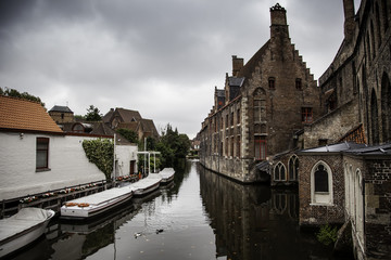 Wall Mural - Bruges medieval canals