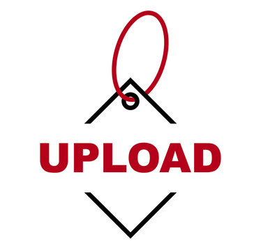 red vector banner upload