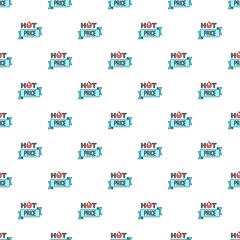 Poster - Label hot price pattern. Cartoon illustration of label hot price vector pattern for web