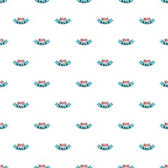 Poster - Label ribbon big sale pattern. Cartoon illustration of label ribbon big sale vector pattern for web