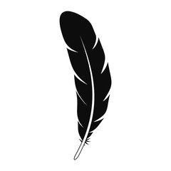 Poster - Tribal feather icon. Simple illustration of tribal feather vector icon for web design isolated on white background