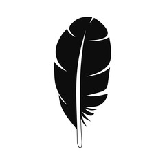 Wall Mural - white feather icon. simple illustration of white feather vector icon for web design isolated on whit