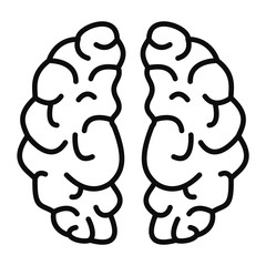 Poster - artificial brain icon. outline artificial brain vector icon for web design isolated on white backgro
