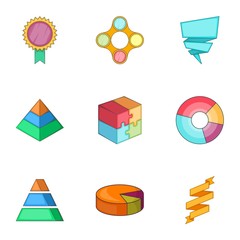 Fototapete - Business infographic icons set. Cartoon illustration of 9 business infographic vector icons for web