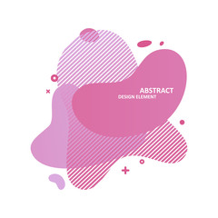 Leinwandbilder - Abstract dynamic graphic elements. Composition with gradient liquid shapes. Template for modern banner, flyer and presentation. Vector illustration.