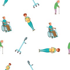 Poster - Disabled pattern. Cartoon illustration of disabled vector pattern for web