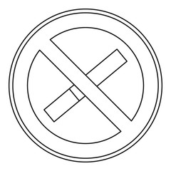 Poster - No smoking sign icon. Outline illustration of no smoking sign vector icon for web