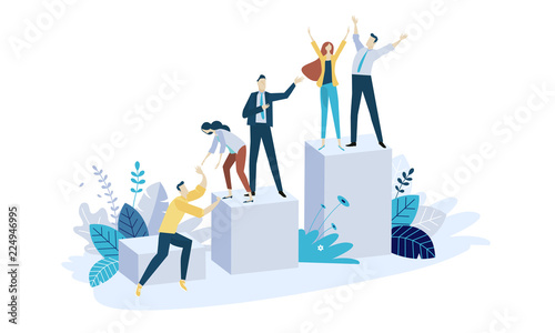 Cuadros en Lienzo Vector illustration concept of team building