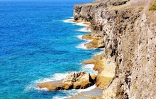 The Cliff Sides At The Suicide Cliff Is One Of The Tourist Attractions On The Island Of Tinian, Northern Mariana Islands.