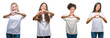 © Krakenimages.com - Collage of group of chinese, arab, african american woman over isolated background smiling in love showing heart symbol and shape with hands. Romantic concept.