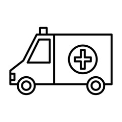 Canvas Print - ambulance car isolated icon