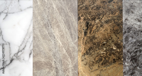 Fototapeta close up on granite sample in store as background