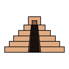 Poster - mayan culture pyramid icon