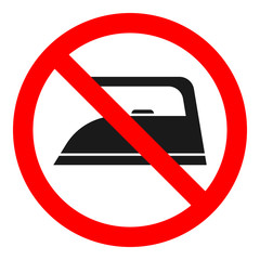 Sticker - DO NOT IRON symbol. Vector.