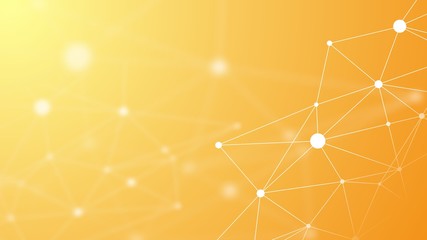 abstract futuristic crypto blockchain. white dots and shapes in triangles. modern digital technology