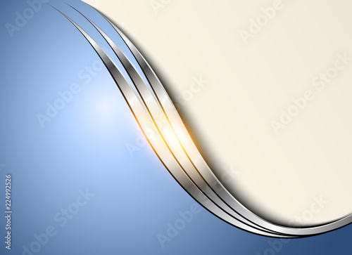 Business background silver blue