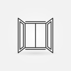 Poster - Open Window outline concept simple icon