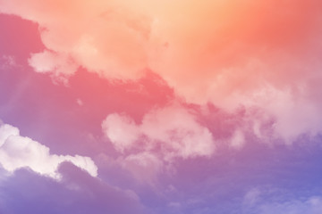 Wall Mural - sun and cloud background with a pastel colored