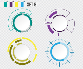 Poster - abstract technology circle grey white and colorful communication design raw material for your design