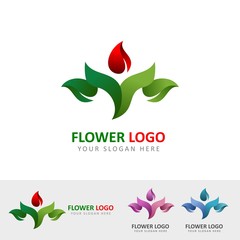 Sticker - flower garden logo