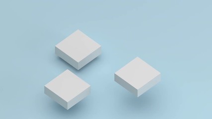 Aufkleber - Abstract 3d rendering of geometric shapes. Modern looped animation. Seamless motion design. 4k UHD