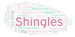 © sharafmaksumov - Shingles word cloud, made with text only.