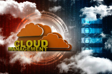 Poster - 3d rendering File storage in cloud management