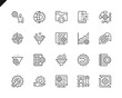 Simple Set of Data Processing Related Vector Line Icons. Linear Pictogram Pack. Editable Stroke. 48x48 Pixel Perfect Icons.