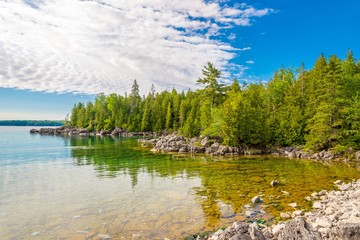 Wall Mural - View at the nature of Bruce Peninsula National Park near Dunks Point, Tobermory - Canada