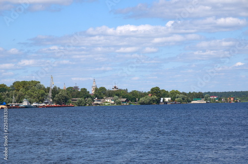 Photographie View of the city of Ostashkov and lake Seliger in the Tver region, Russia