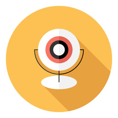 Fototapete - Webcam icon . Flat design style modern vector illustration. Isolated on stylish color background. Flat long shadow icon. Elements in flat design.