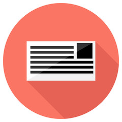 Fototapete - Dokument icon. Elements in flat design.