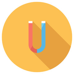 Fototapete - Magnet icon. Elements in flat design.