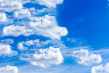 blue sky with white clouds background.