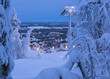 Polar night in Levi ski resort