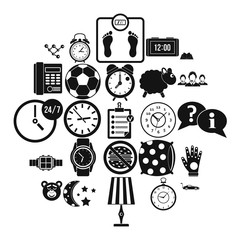 Poster - Watch icons set. Simple set of 25 watch vector icons for web isolated on white background