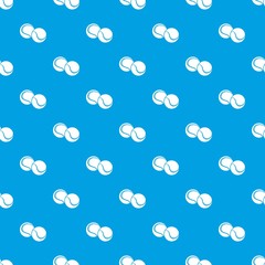 Poster - Tennis ball pattern vector seamless blue repeat for any use