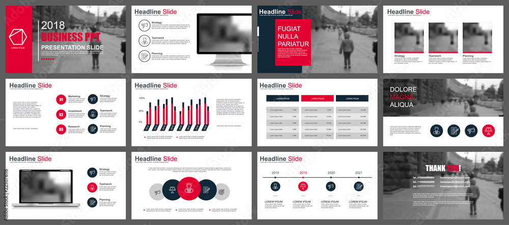 Business presentation slides templates from infographic elements. Can be used for presentation, flyer and leaflet, brochure, corporate report, marketing, advertising, annual report, banner, booklet. - obrazy, fototapety, plakaty 