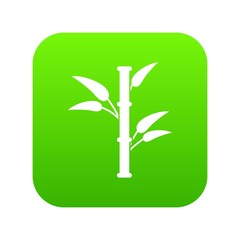 Sticker - Bamboo icon digital green for any design isolated on white vector illustration