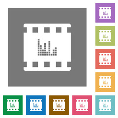 Canvas Print - Movie sounds square flat icons